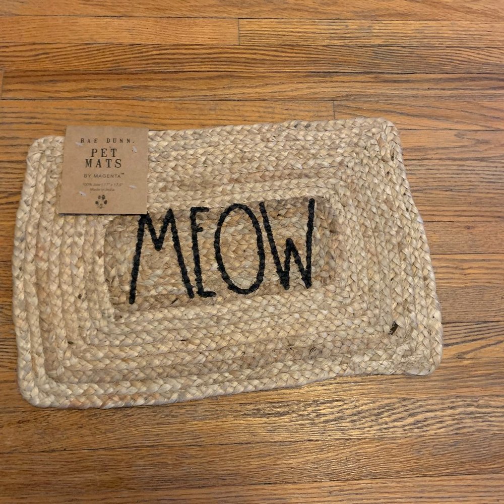 Rae Dunn Pet Mat, Rae Dunn Meow, Rae Dunn Cat, Rae Dunn Pet, Pet Mat, Cute Pet